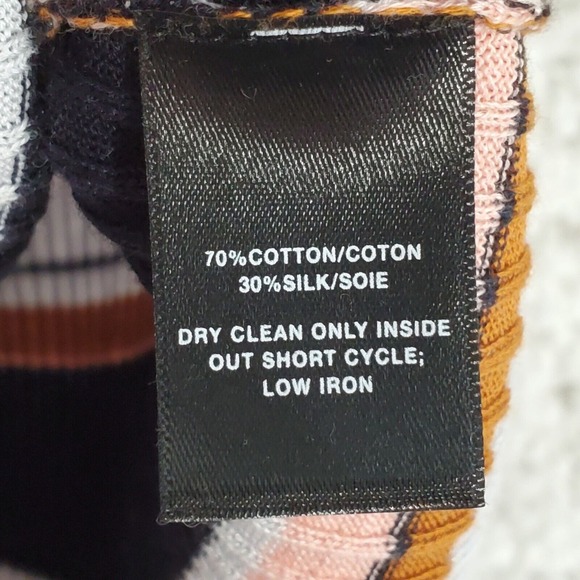 Lafayette 148 New York‎ Women Silk Blend Ribbed Shirt Size XL Striped Office Mod - Picture 6 of 11